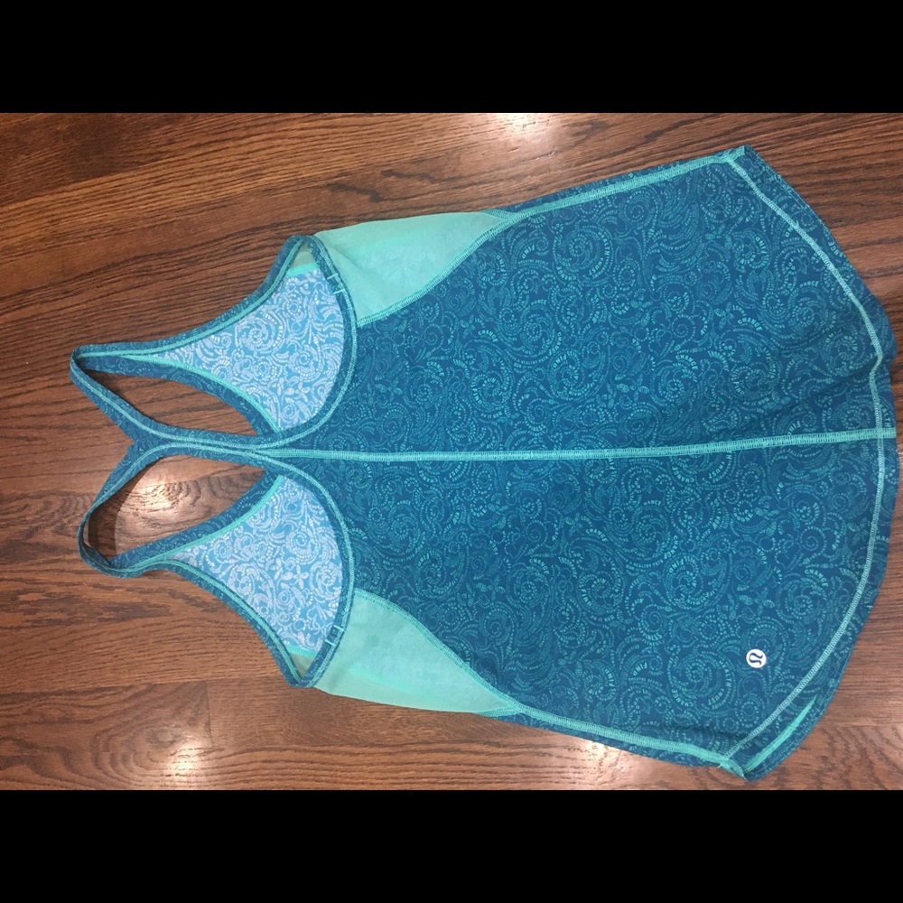 Teal/blue Lululemon workout tank